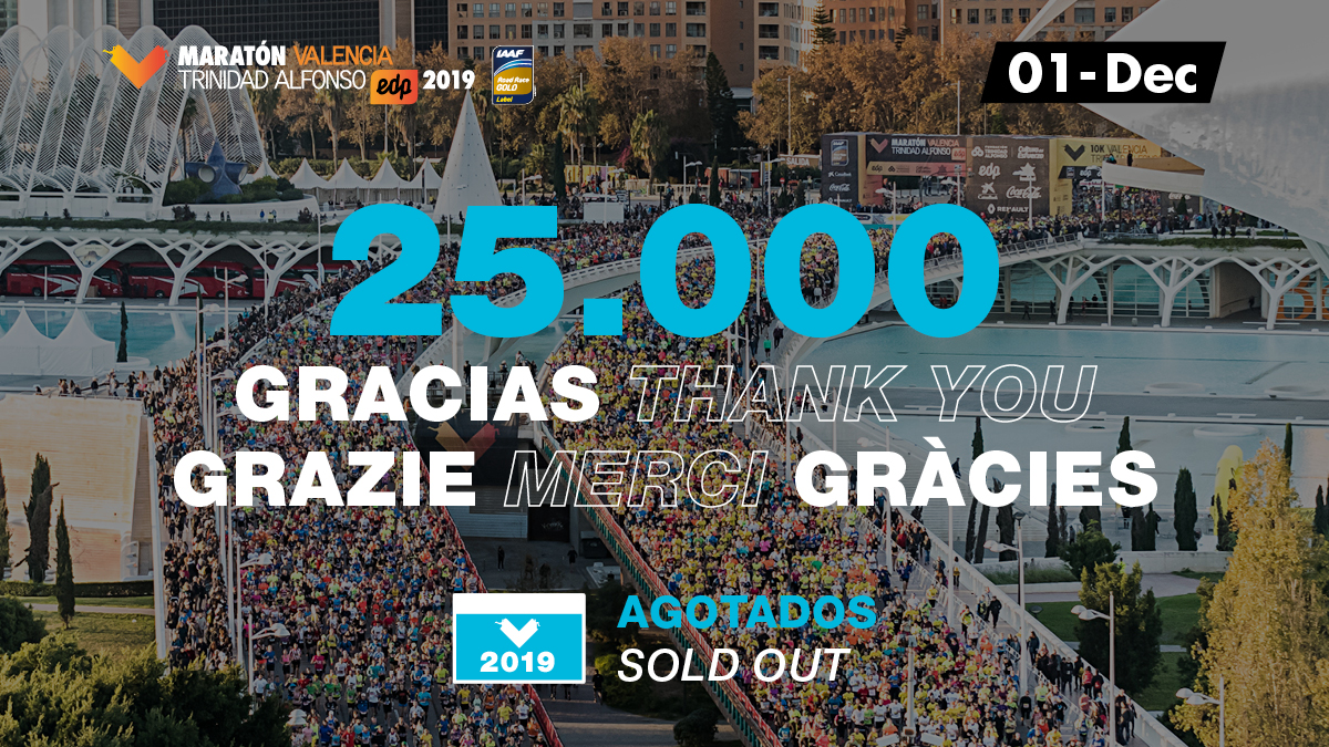 Bibs sold out for the Valencia Marathon 2019