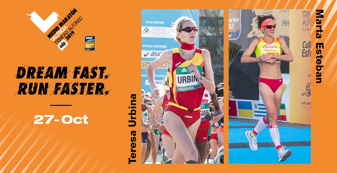 Elite española Medio Maratón Valencia - Teresa Urbina y Marta Esteban