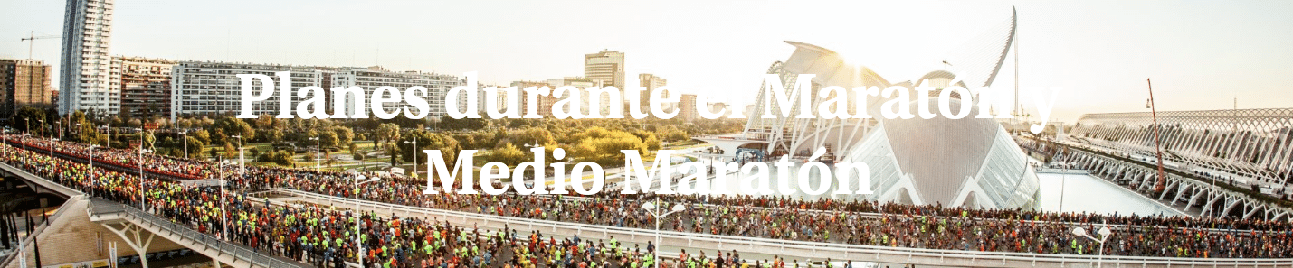 Planes durante el Maratón y Medio Maratón