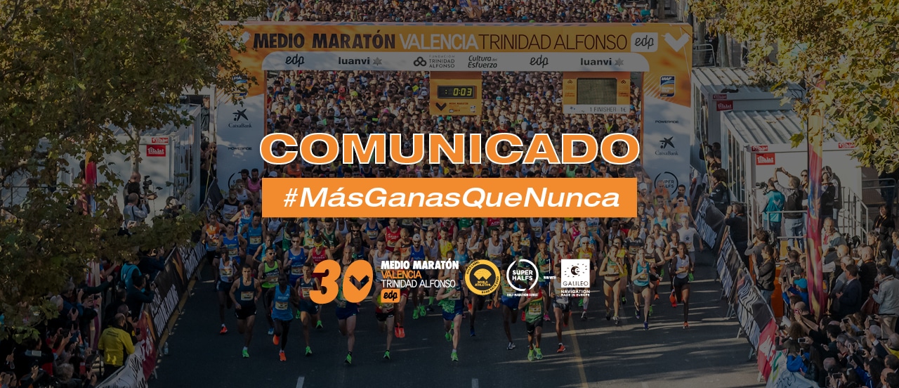 Cancelación Medio Maratón Valencia Trinidad Alfonso EDP 2020