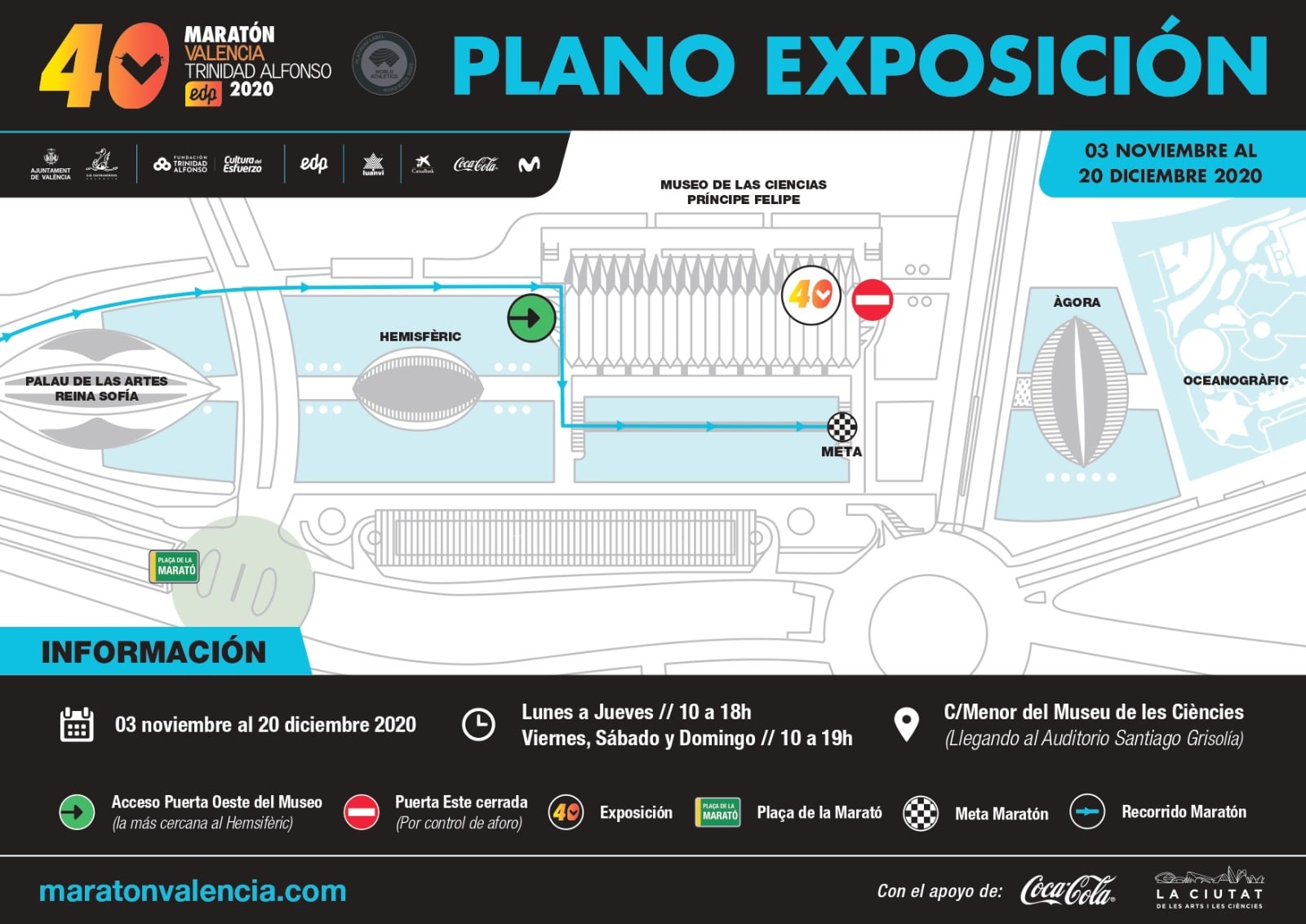 Plano exposición Maratón Valencia