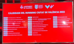 Calendario Valencia Ciudad del Running 2022