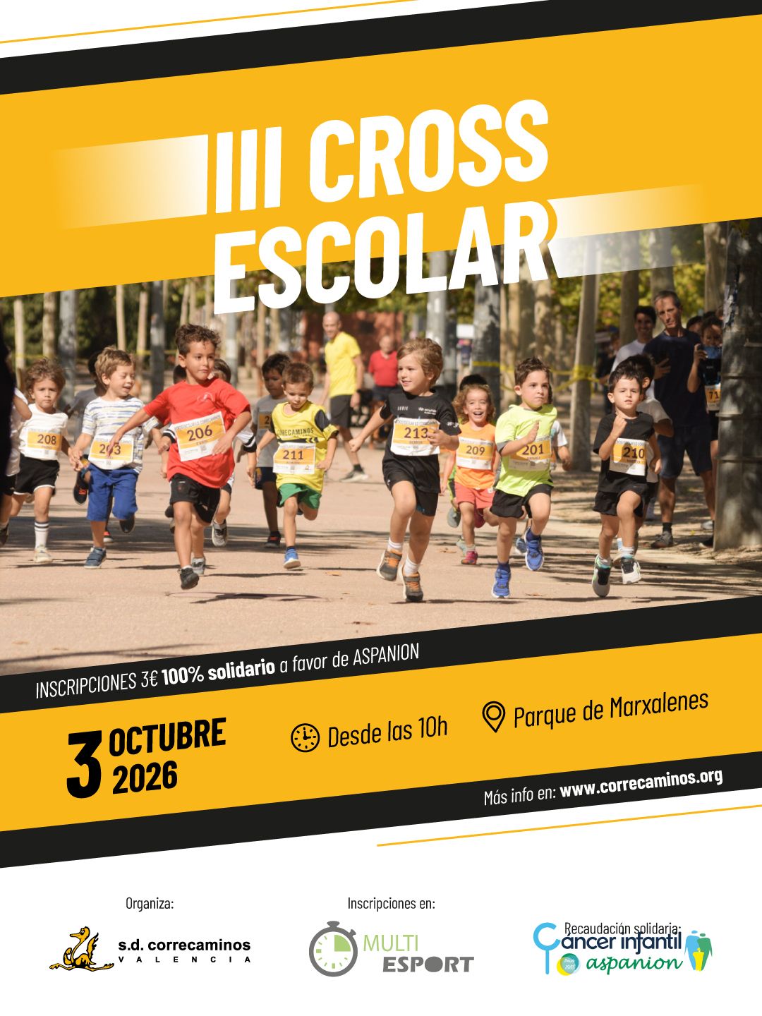 El III Cros Escolar S. D. Correcaminos tendrá lugar el 3 de octubre de 2026